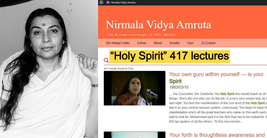Nirmala Vidya Amruta search results: Holy Spirit — 415 lectures