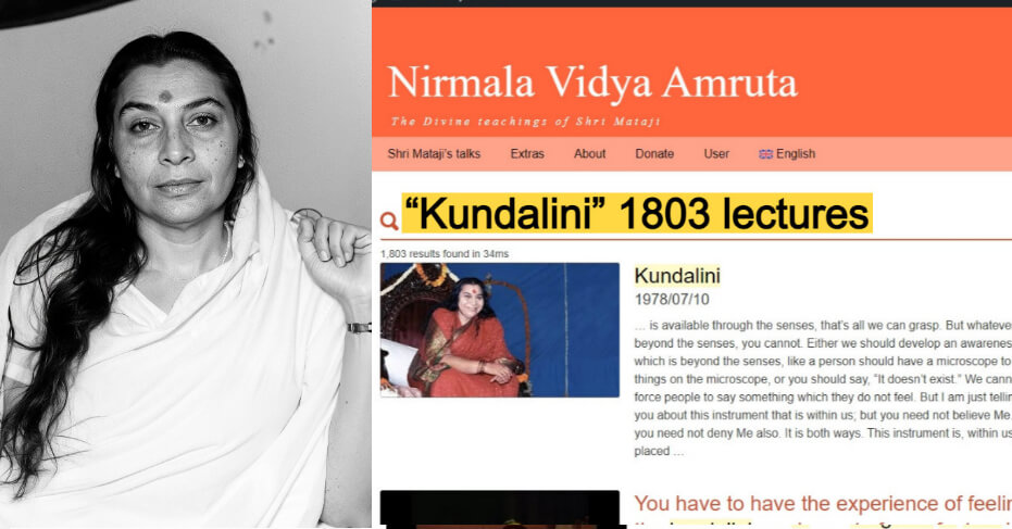 Nirmala Vidya Amruta search results: Kundalini — 1803 lectures